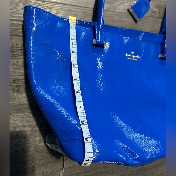 Kate Spade Blue Patent Tote Bag - Picture 8 of 10